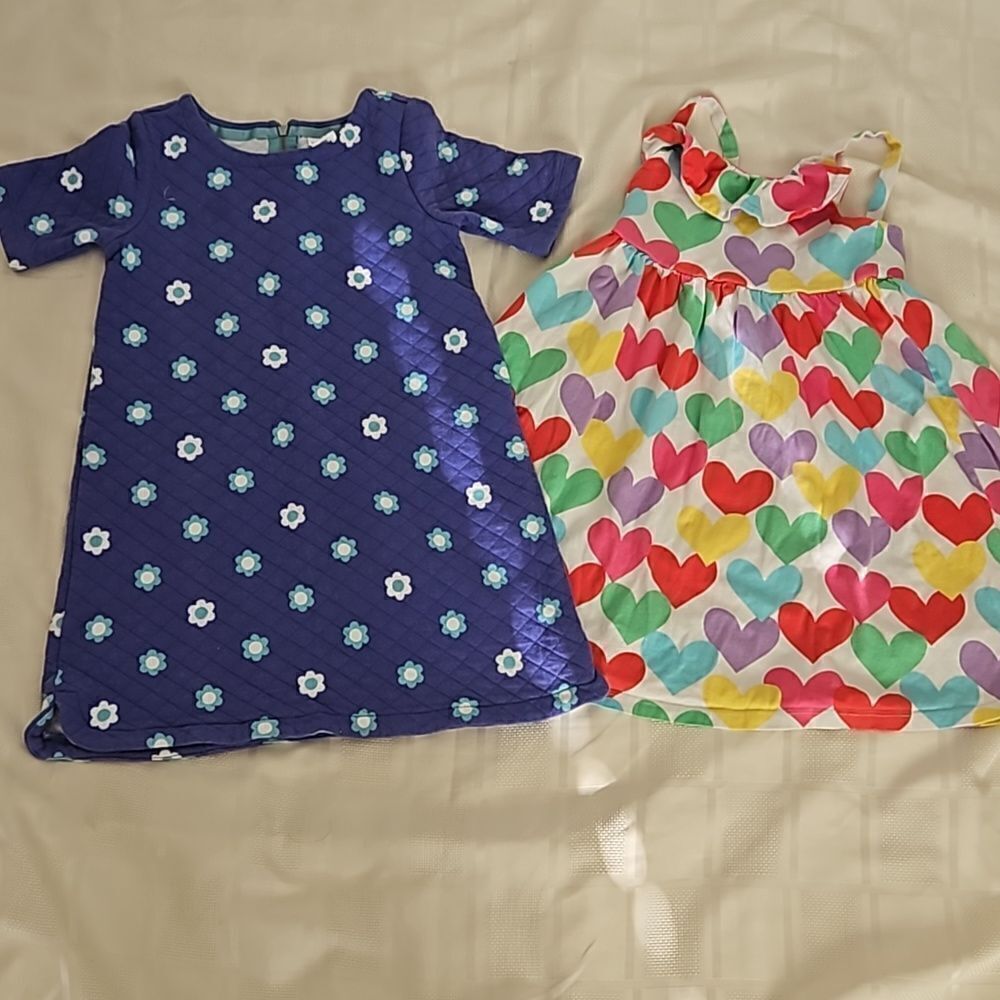 Gymboree Girl's Bundle Of 2 Floral Dresses Purple, Red & Green 6 Years Old - Picture 2 of 16